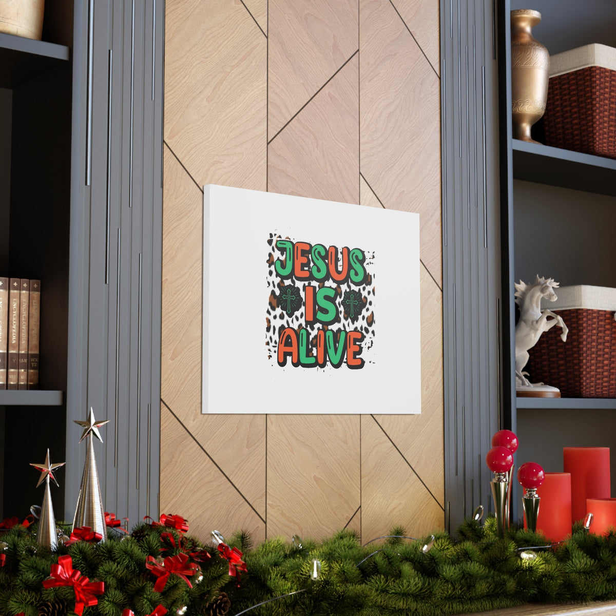 Scripture Walls Jesus Is Alive 1 Peter 3:18 Christian Wall Art Bible Verse Print Ready to Hang Unframed-Express Your Love Gifts