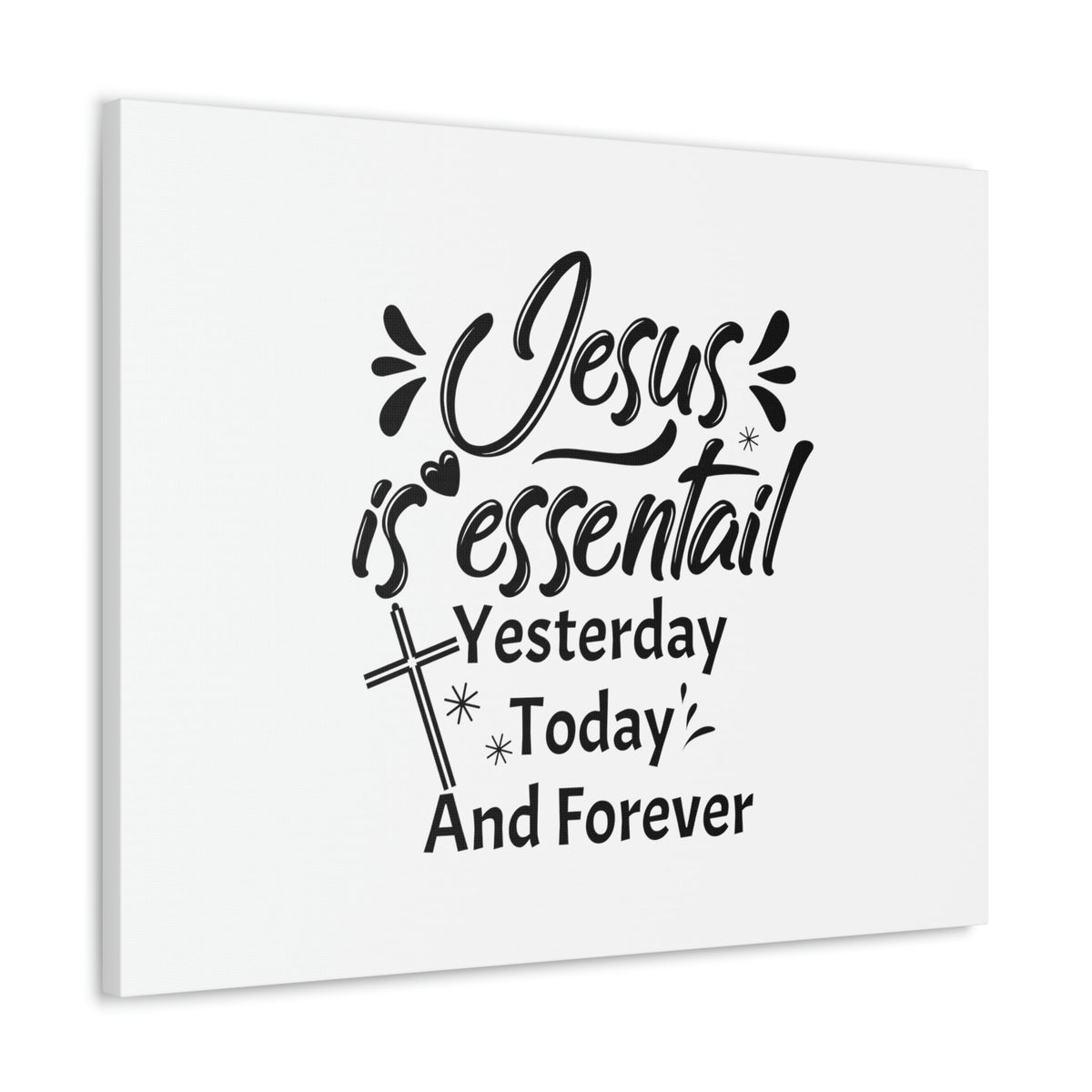 Scripture Walls Jesus Is Essential Hebrews 13:8 Cross Christian Wall Art Bible Verse Print Ready to Hang Unframed-Express Your Love Gifts