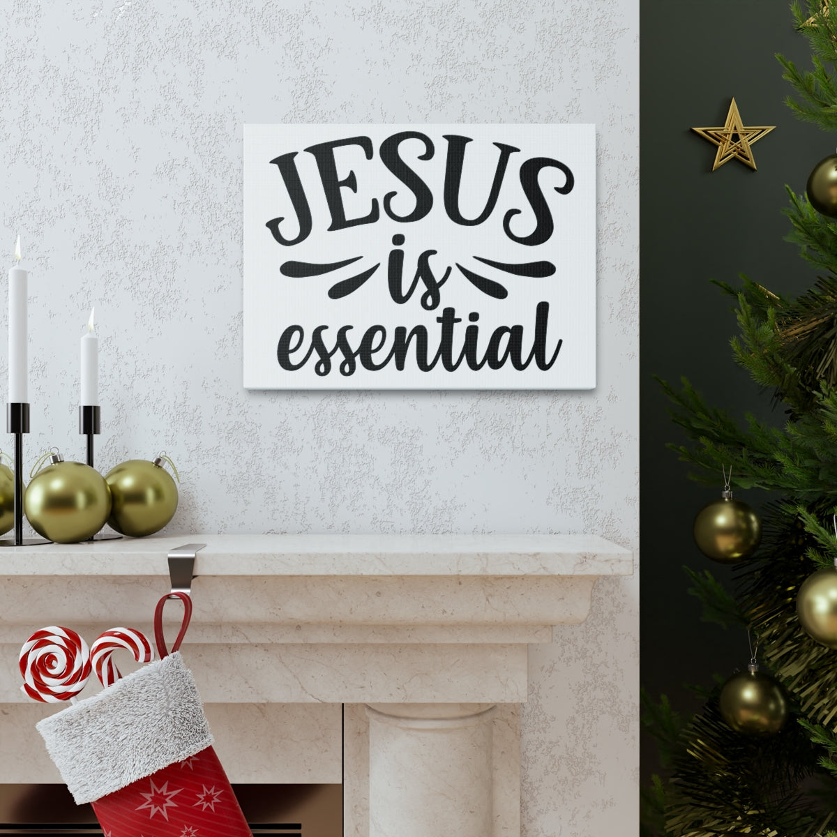 Scripture Walls Jesus Is Essential John 15:13 Christian Wall Art Print Ready to Hang Unframed-Express Your Love Gifts