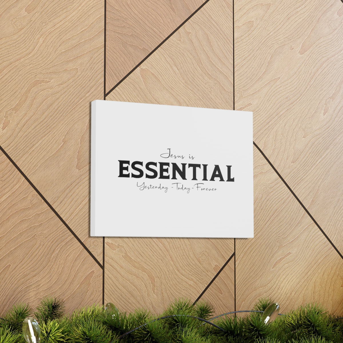 Scripture Walls Jesus Is Essential Philippians 4:19 White Christian Wall Art Bible Verse Print Ready to Hang Unframed-Express Your Love Gifts