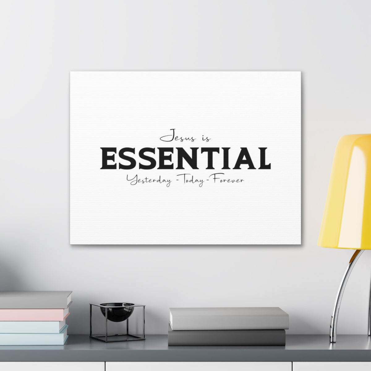 Scripture Walls Jesus Is Essential Philippians 4:19 White Christian Wall Art Bible Verse Print Ready to Hang Unframed-Express Your Love Gifts