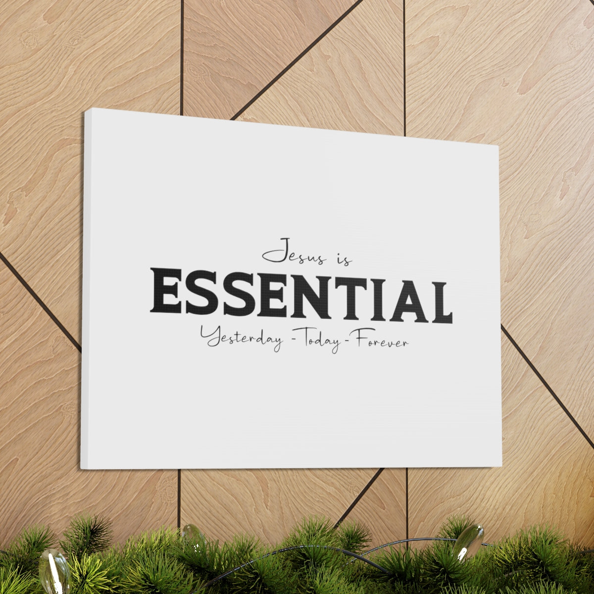 Scripture Walls Jesus Is Essential Philippians 4:19 White Christian Wall Art Bible Verse Print Ready to Hang Unframed-Express Your Love Gifts