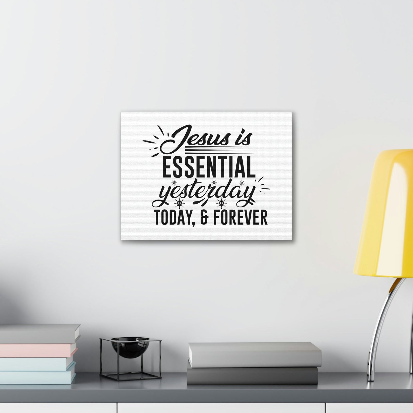 Scripture Walls Jesus Is Essential Yesterday, Today & Forever Hebrews 13:8 Christian Wall Art Bible Verse Print Ready to Hang Unframed-Express Your Love Gifts