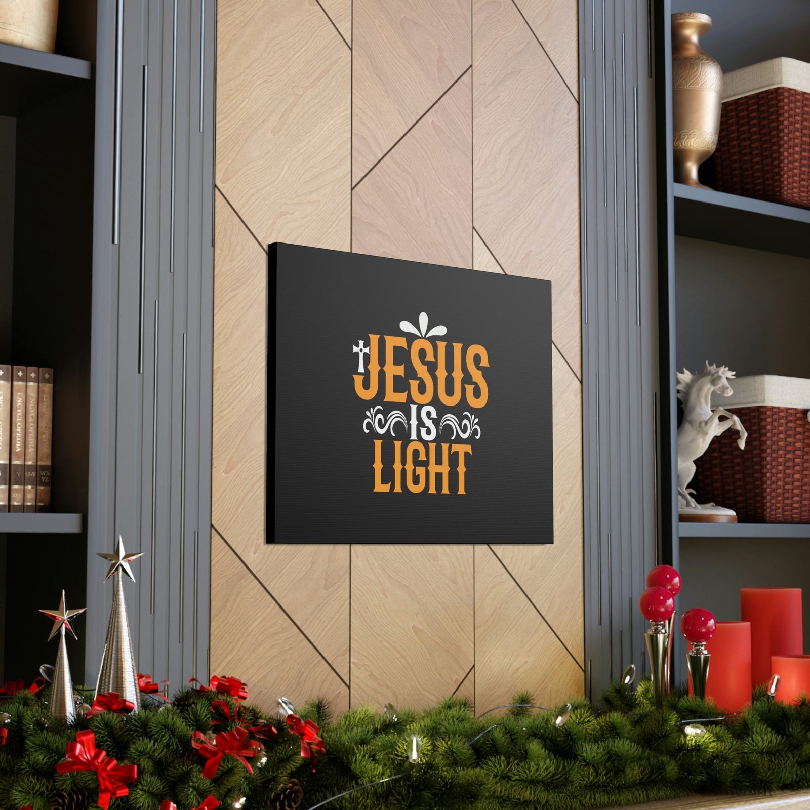 Scripture Walls Jesus is Light John 8:12 Canvas Christian Wall Art Ready to Hang Unframed-Express Your Love Gifts