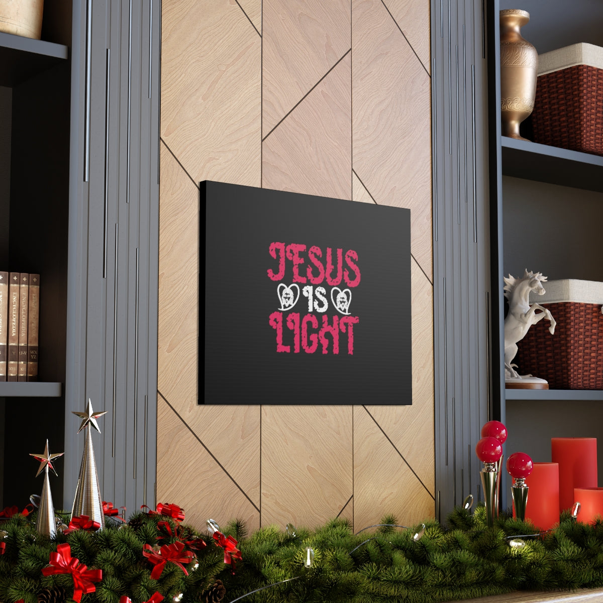 Scripture Walls Jesus Is Light John 8:12 Christian Wall Art Bible Verse Print Ready to Hang Unframed-Express Your Love Gifts