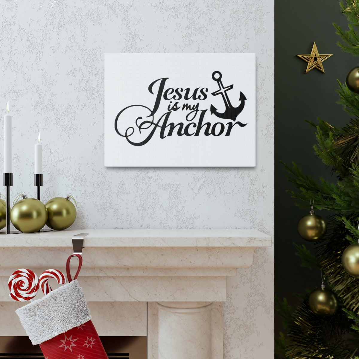 Scripture Walls Jesus Is My Anchor 1 John 5:4-5 Christian Wall Art Print Ready to Hang Unframed-Express Your Love Gifts