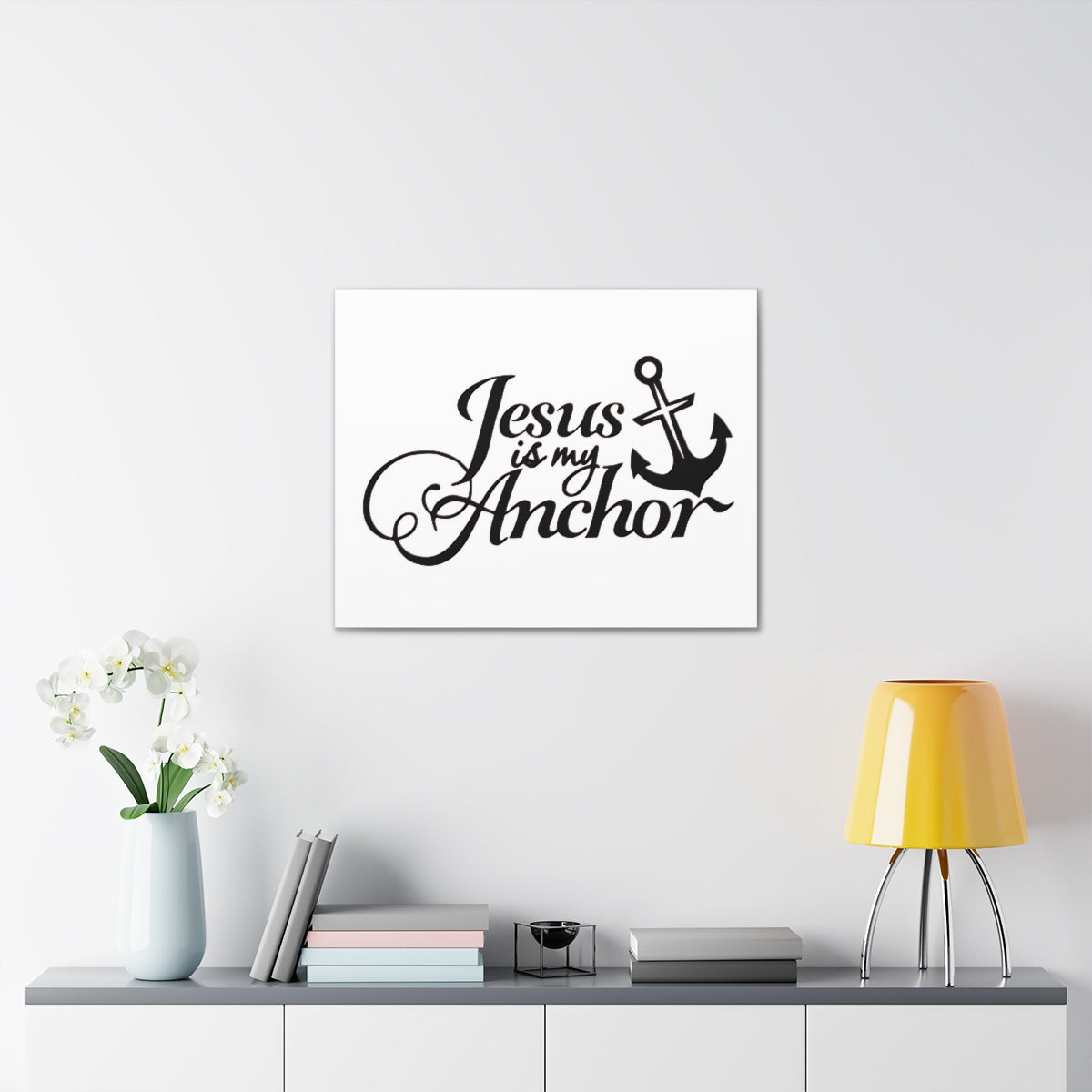 Scripture Walls Jesus Is My Anchor 1 John 5:4-5 Christian Wall Art Print Ready to Hang Unframed-Express Your Love Gifts