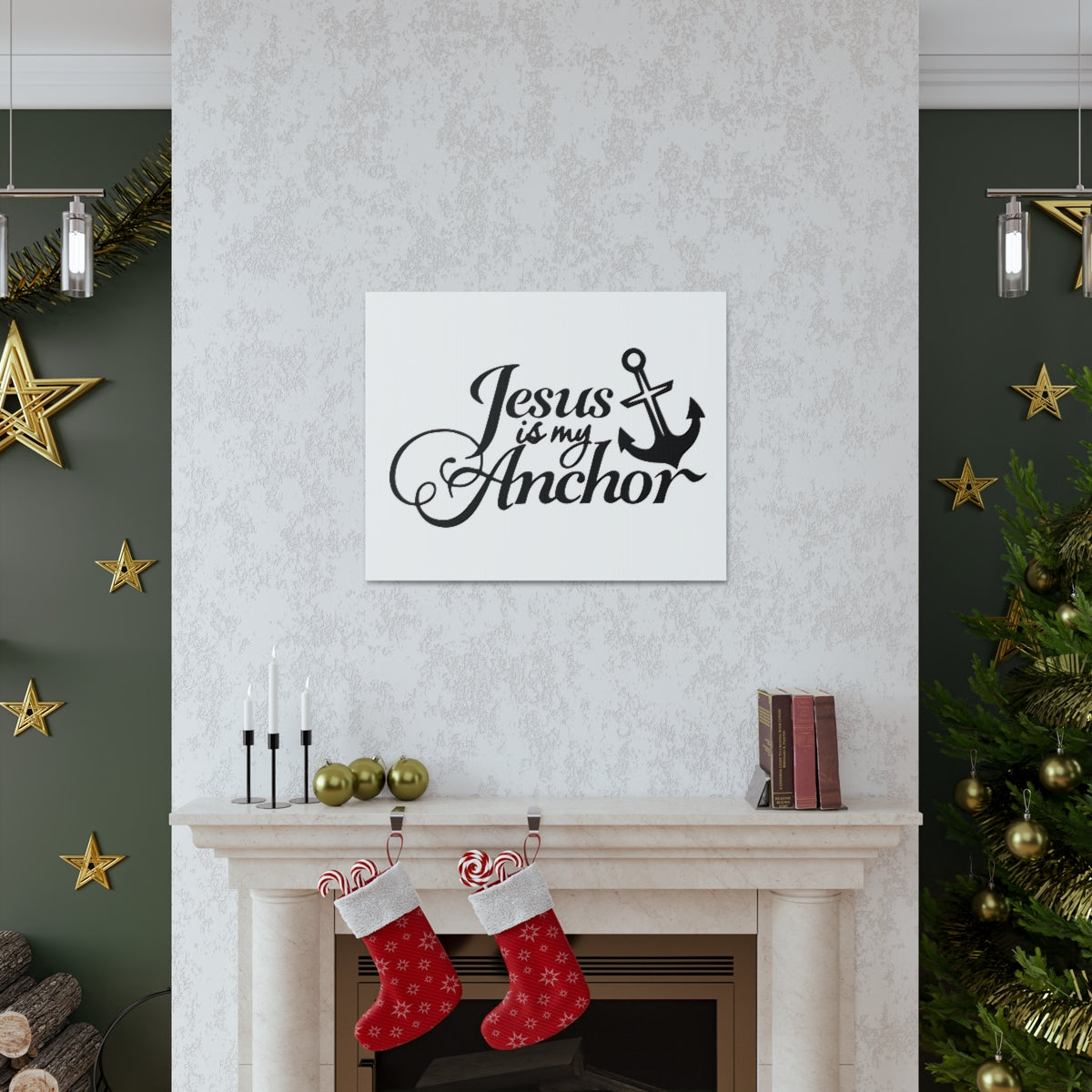 Scripture Walls Jesus Is My Anchor 1 John 5:4-5 Christian Wall Art Print Ready to Hang Unframed-Express Your Love Gifts