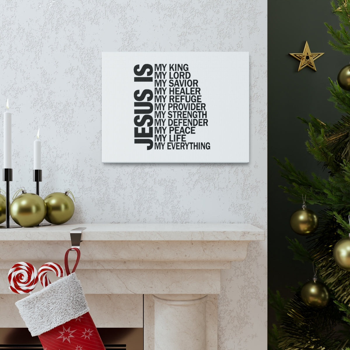 Scripture Walls Jesus Is My Everything Ephesians 4:6 Christian Wall Art Bible Verse Print Ready to Hang Unframed-Express Your Love Gifts