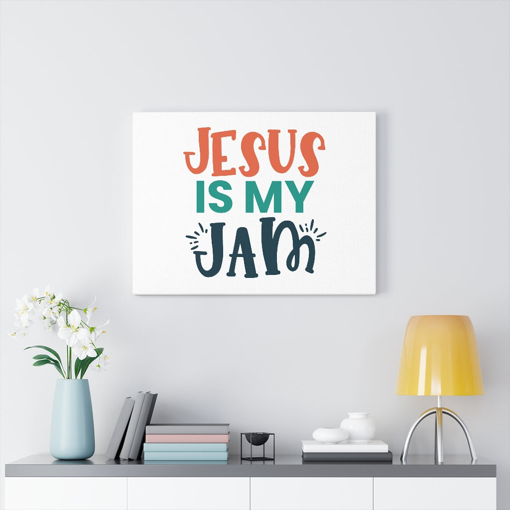 Scripture Walls Jesus Is My Jam Bible Verse Canvas Christian Wall Art Ready to Hang Unframed-Express Your Love Gifts