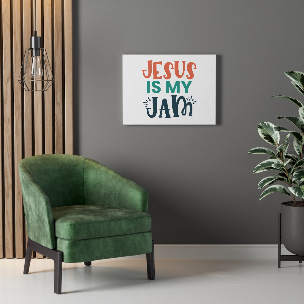 Scripture Walls Jesus Is My Jam Bible Verse Canvas Christian Wall Art Ready to Hang Unframed-Express Your Love Gifts