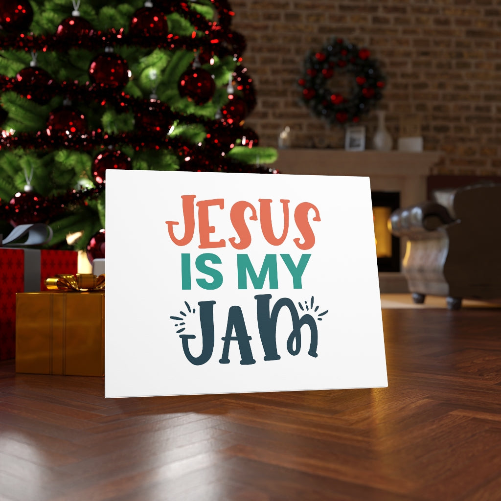 Scripture Walls Jesus Is My Jam Bible Verse Canvas Christian Wall Art Ready to Hang Unframed-Express Your Love Gifts