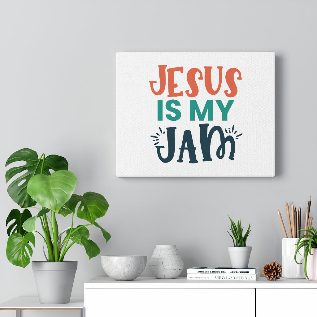 Scripture Walls Jesus Is My Jam Bible Verse Canvas Christian Wall Art Ready to Hang Unframed-Express Your Love Gifts
