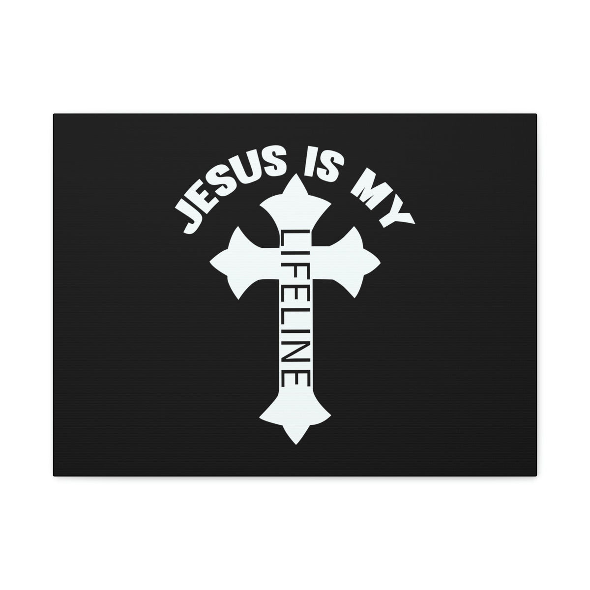 Scripture Walls Jesus Is My Lifeline John 14:6 Cross Christian Wall Art Bible Verse Print Ready to Hang Unframed-Express Your Love Gifts