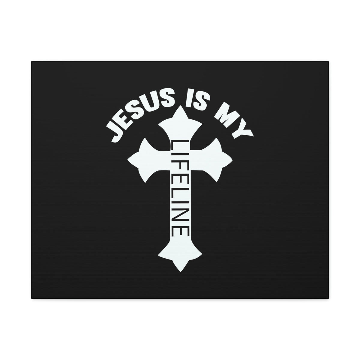 Scripture Walls Jesus Is My Lifeline John 14:6 Cross Christian Wall Art Bible Verse Print Ready to Hang Unframed-Express Your Love Gifts