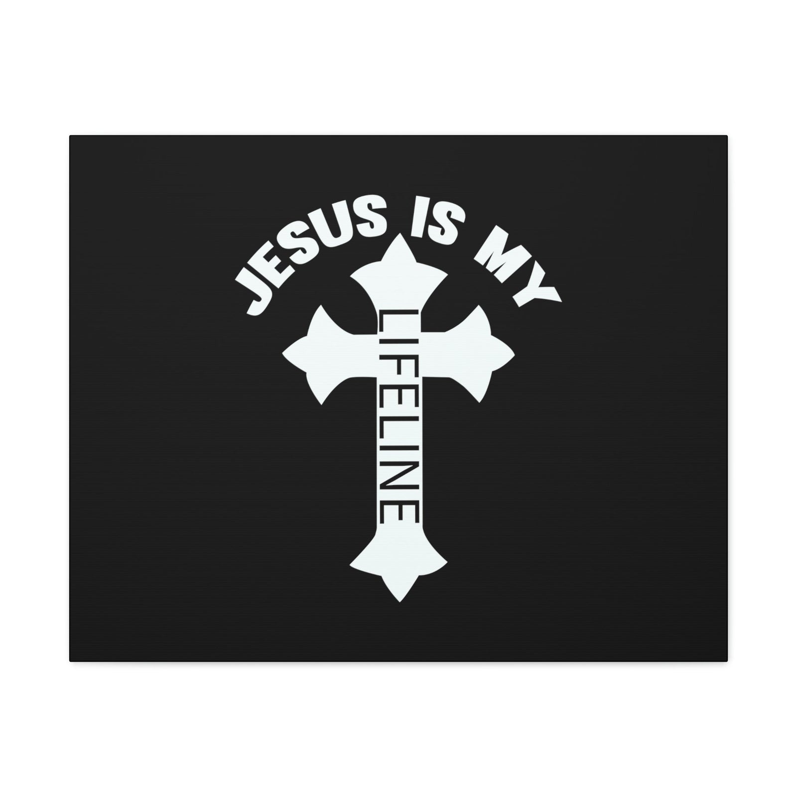 Scripture Walls Jesus Is My Lifeline John 14:6 Cross Christian Wall Art Bible Verse Print Ready to Hang Unframed-Express Your Love Gifts