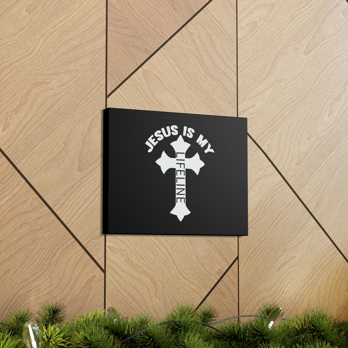 Scripture Walls Jesus Is My Lifeline John 14:6 Cross Christian Wall Art Bible Verse Print Ready to Hang Unframed-Express Your Love Gifts