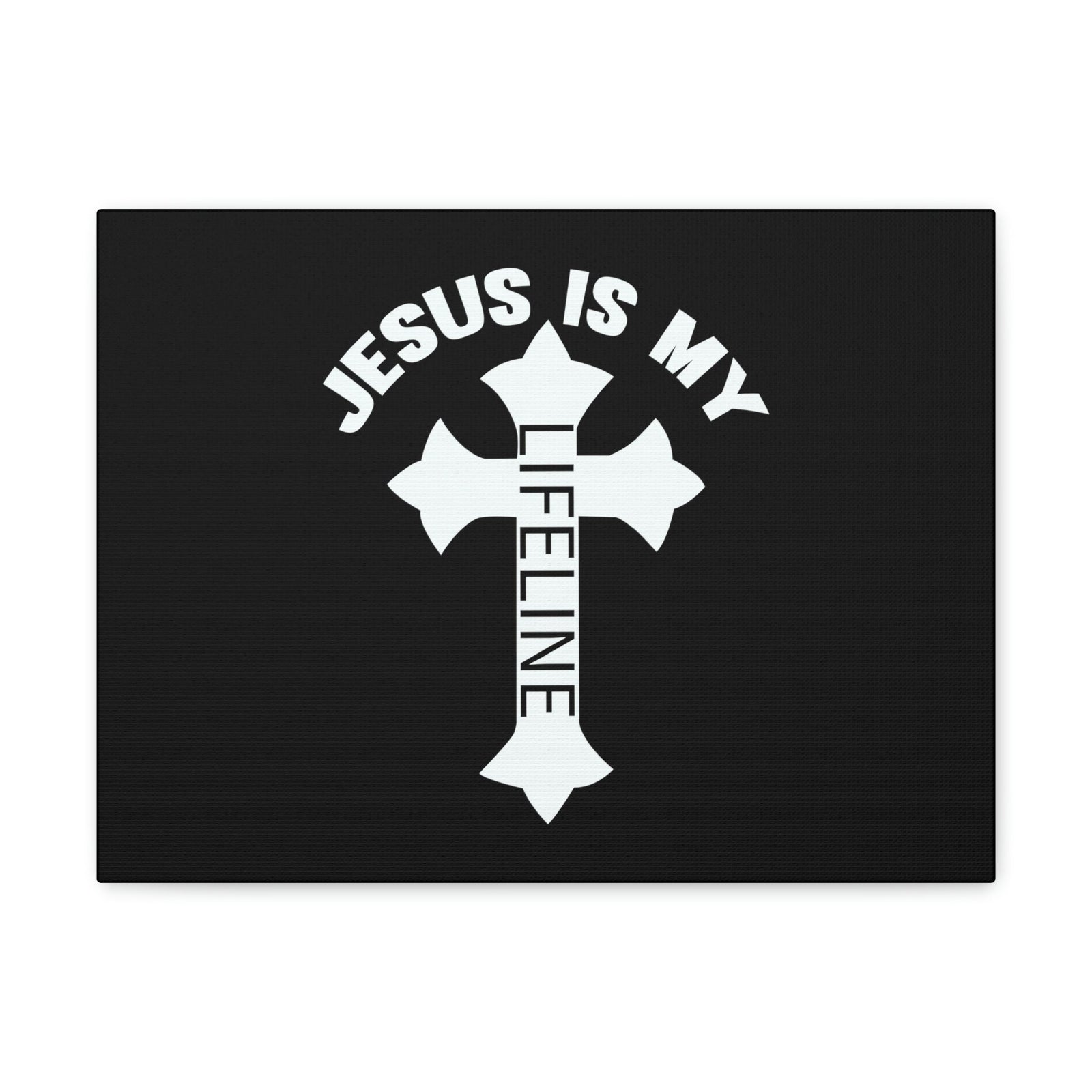 Scripture Walls Jesus Is My Lifeline John 14:6 Cross Christian Wall Art Bible Verse Print Ready to Hang Unframed-Express Your Love Gifts