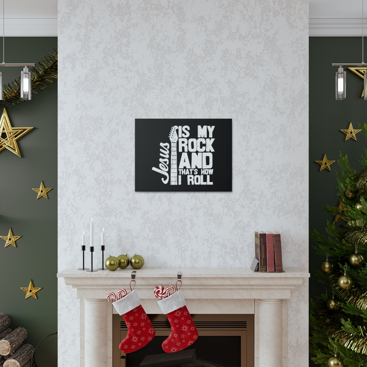 Scripture Walls Jesus Is My Rock 1 John 4:15 Christian Wall Art Bible Verse Print Ready to Hang Unframed-Express Your Love Gifts