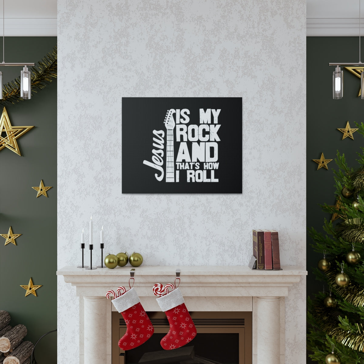 Scripture Walls Jesus Is My Rock 1 John 4:15 Christian Wall Art Bible Verse Print Ready to Hang Unframed-Express Your Love Gifts