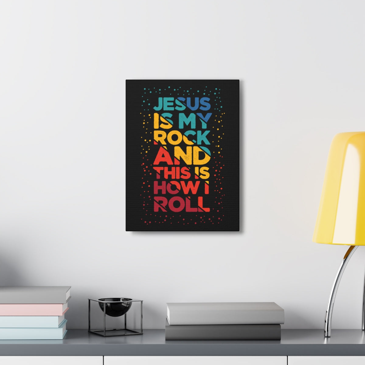 Scripture Walls Jesus Is My Rock John 3:16 Christian Wall Art Bible Verse Print Ready to Hang Unframed-Express Your Love Gifts