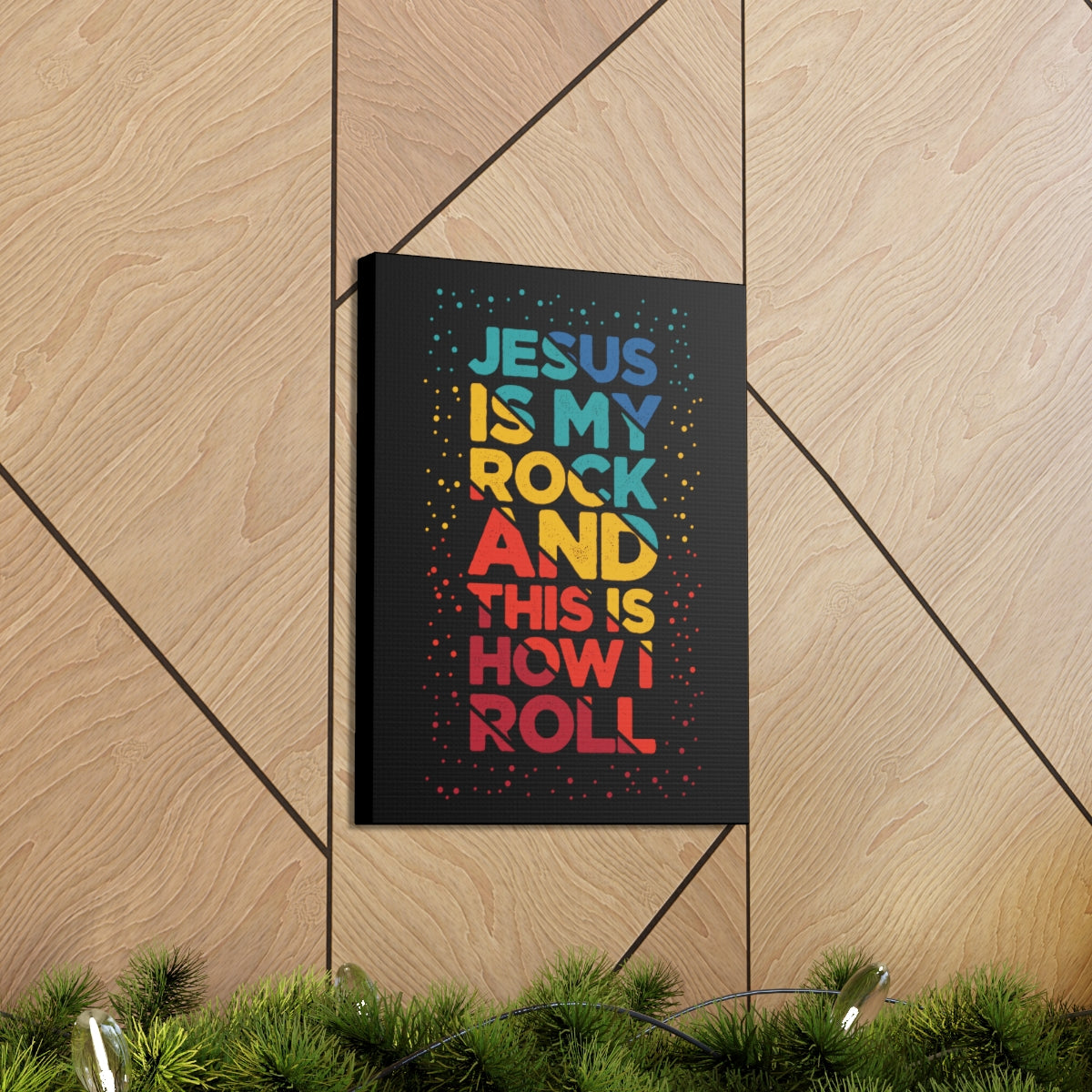 Scripture Walls Jesus Is My Rock John 3:16 Christian Wall Art Bible Verse Print Ready to Hang Unframed-Express Your Love Gifts