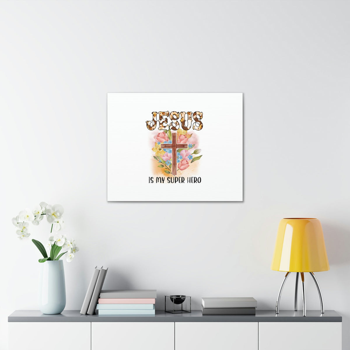 Scripture Walls Jesus Is My Super Hero John 3:17 Christian Wall Art Bible Verse Print Ready to Hang Unframed-Express Your Love Gifts