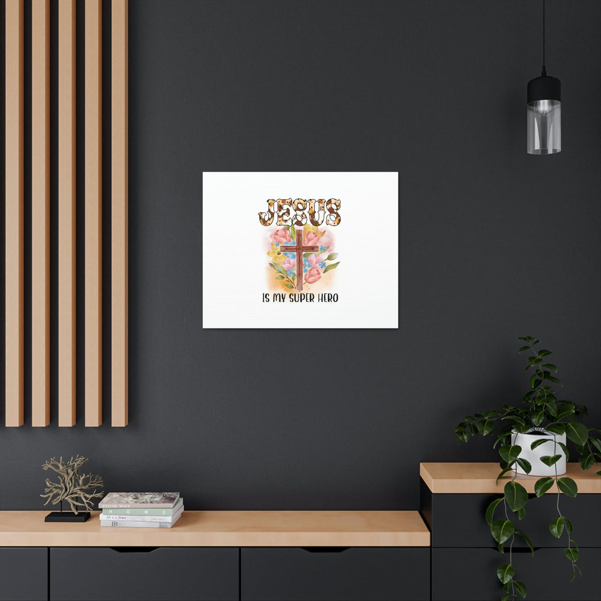 Scripture Walls Jesus Is My Super Hero John 3:17 Christian Wall Art Bible Verse Print Ready to Hang Unframed-Express Your Love Gifts