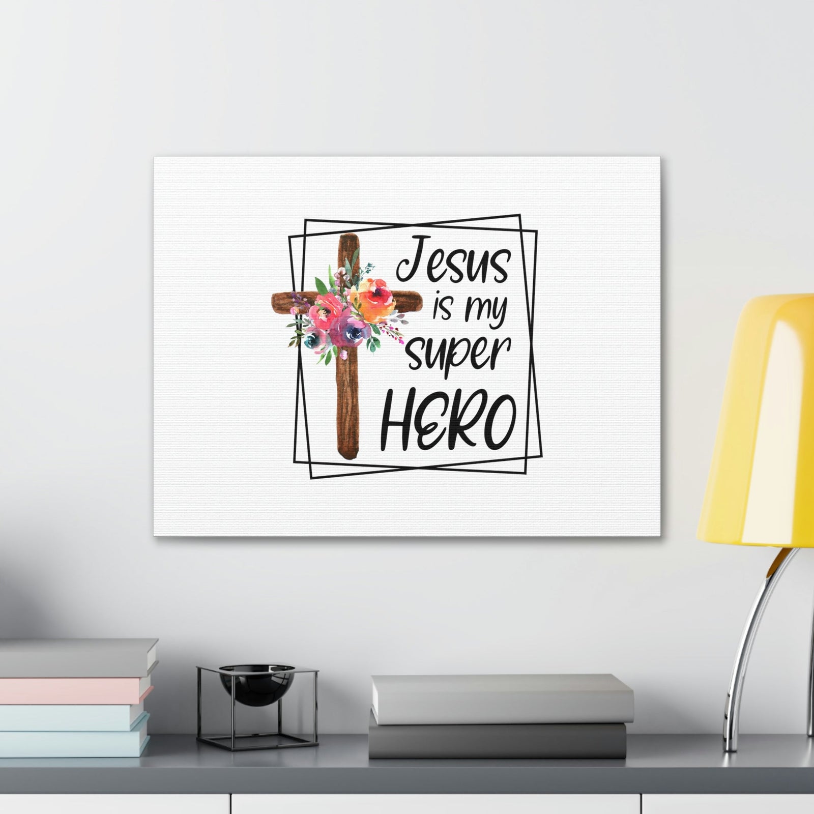 Scripture Walls Jesus Is My Super Hero Luke 19:10 Christian Wall Art Bible Verse Print Ready to Hang Unframed-Express Your Love Gifts