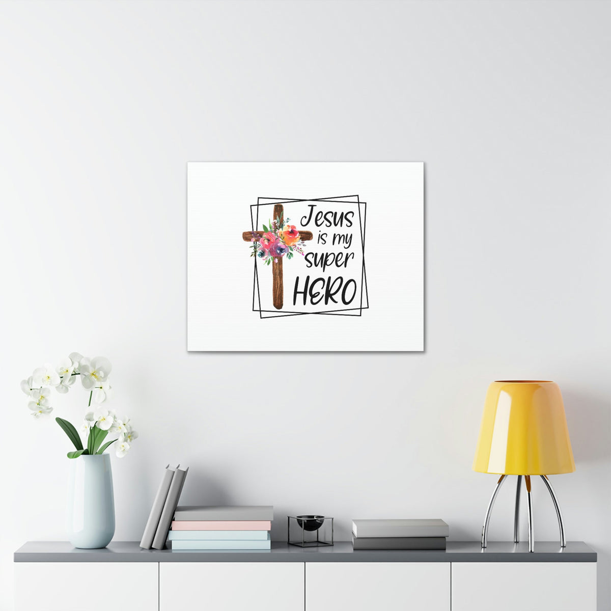 Scripture Walls Jesus Is My Super Hero Luke 19:10 Christian Wall Art Bible Verse Print Ready to Hang Unframed-Express Your Love Gifts