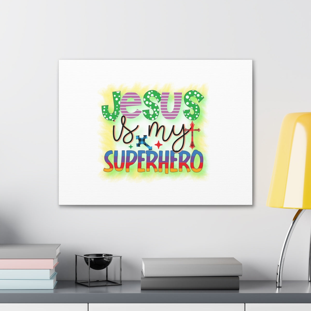 Scripture Walls Jesus Is My Superhero John 14:6 Christian Wall Art Bible Verse Print Ready to Hang Unframed-Express Your Love Gifts