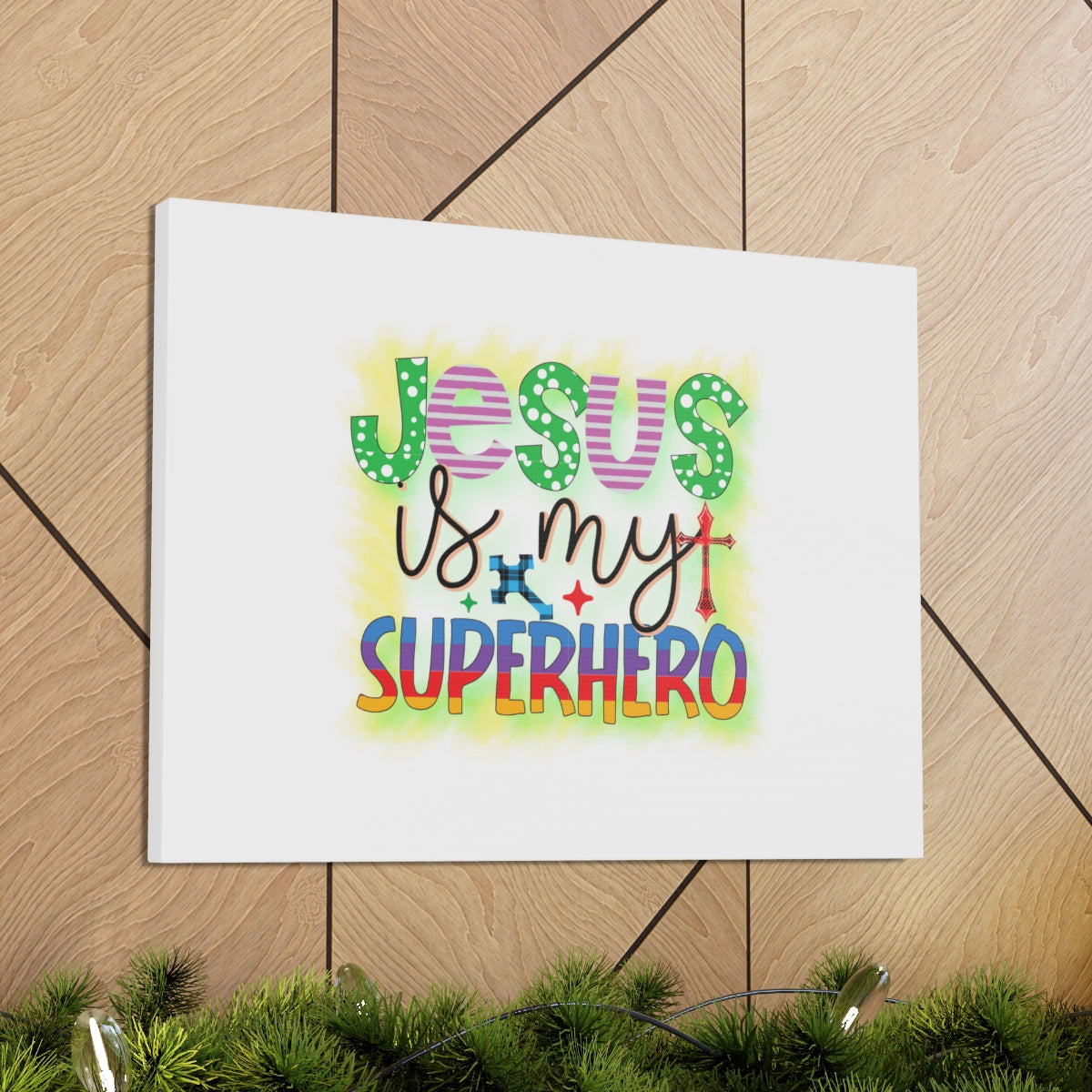 Scripture Walls Jesus Is My Superhero John 14:6 Christian Wall Art Bible Verse Print Ready to Hang Unframed-Express Your Love Gifts