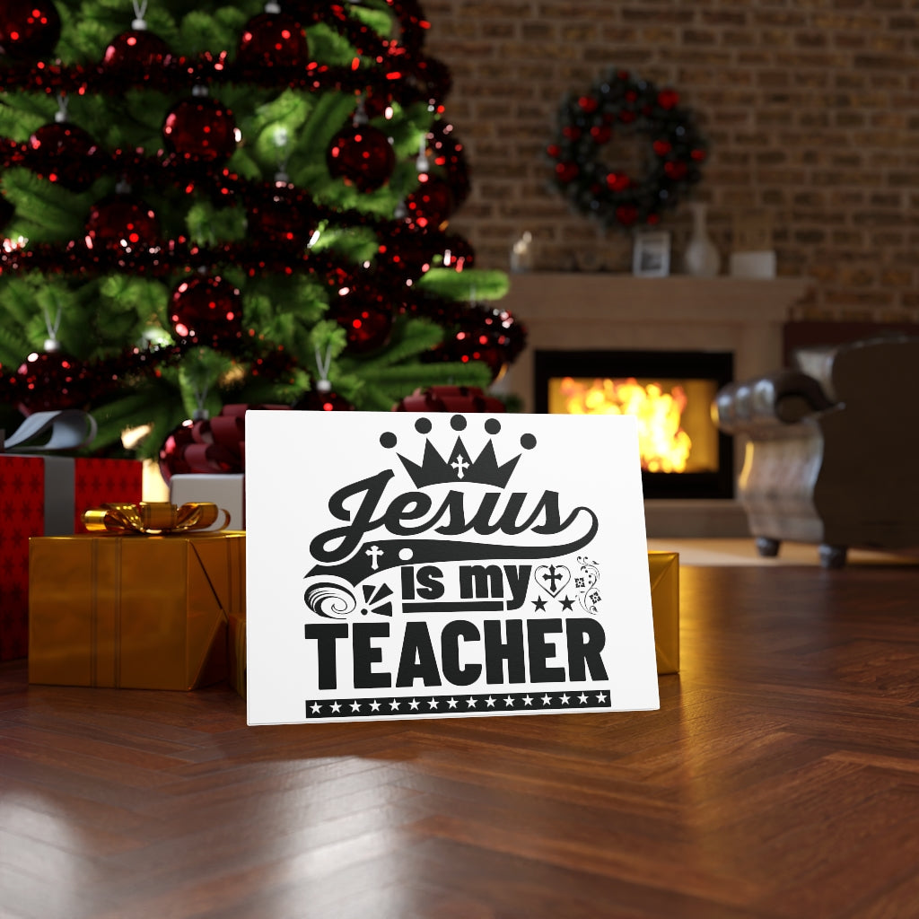 Scripture Walls Jesus Is My Teacher Bible Verse Canvas Christian Wall Art Ready to Hang Unframed-Express Your Love Gifts