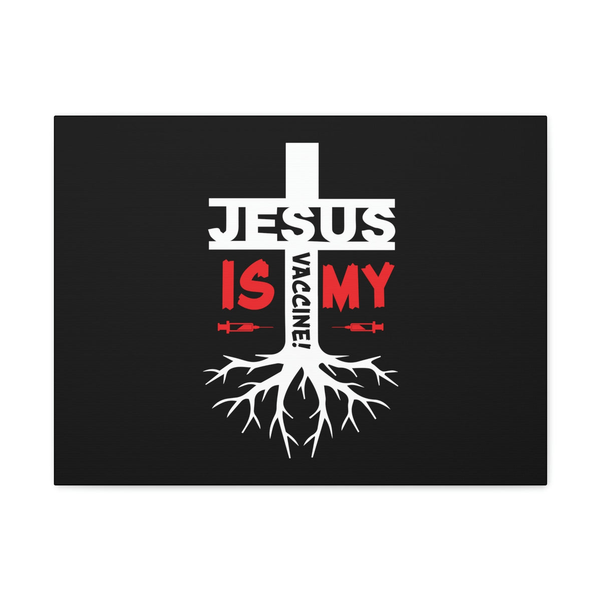 Scripture Walls Jesus Is My Vaccine 1 Peter 2:24 Red Christian Wall Art Bible Verse Print Ready to Hang Unframed-Express Your Love Gifts