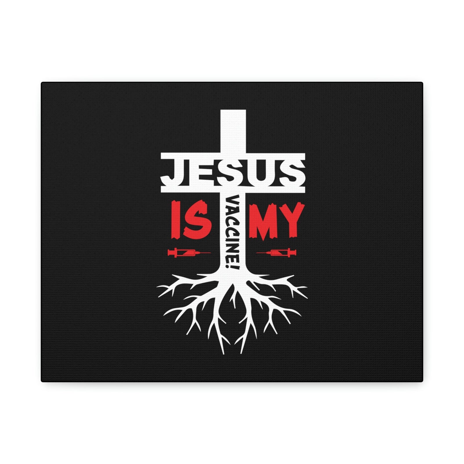 Scripture Walls Jesus Is My Vaccine 1 Peter 2:24 Red Christian Wall Art Bible Verse Print Ready to Hang Unframed-Express Your Love Gifts