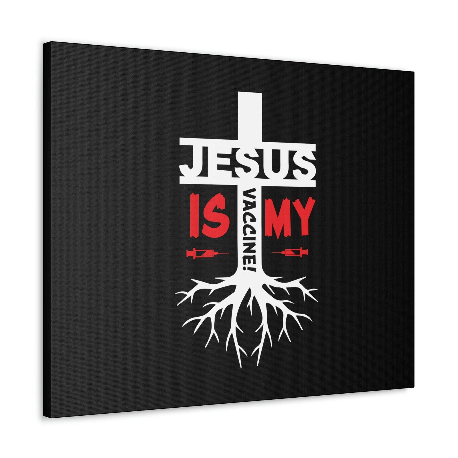 Scripture Walls Jesus Is My Vaccine 1 Peter 2:24 Red Christian Wall Art Bible Verse Print Ready to Hang Unframed-Express Your Love Gifts
