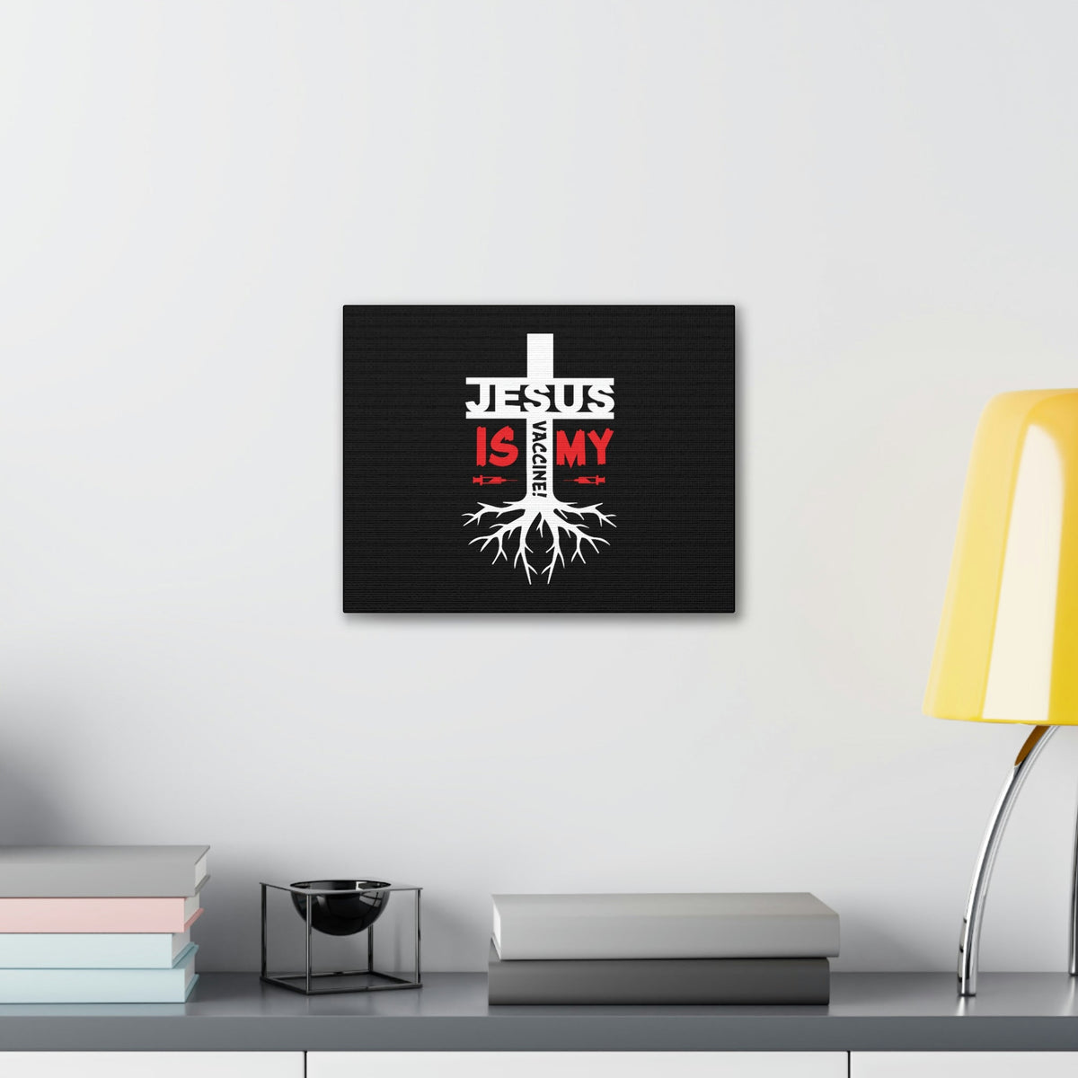 Scripture Walls Jesus Is My Vaccine 1 Peter 2:24 Red Christian Wall Art Bible Verse Print Ready to Hang Unframed-Express Your Love Gifts