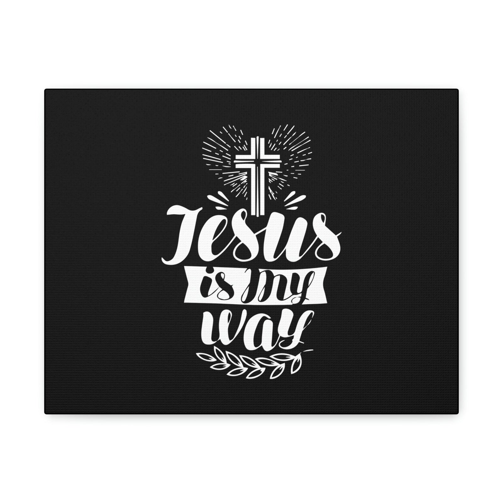 Scripture Walls Jesus Is My Way John 14:6 Cross Christian Wall Art Bible Verse Print Ready to Hang Unframed-Express Your Love Gifts