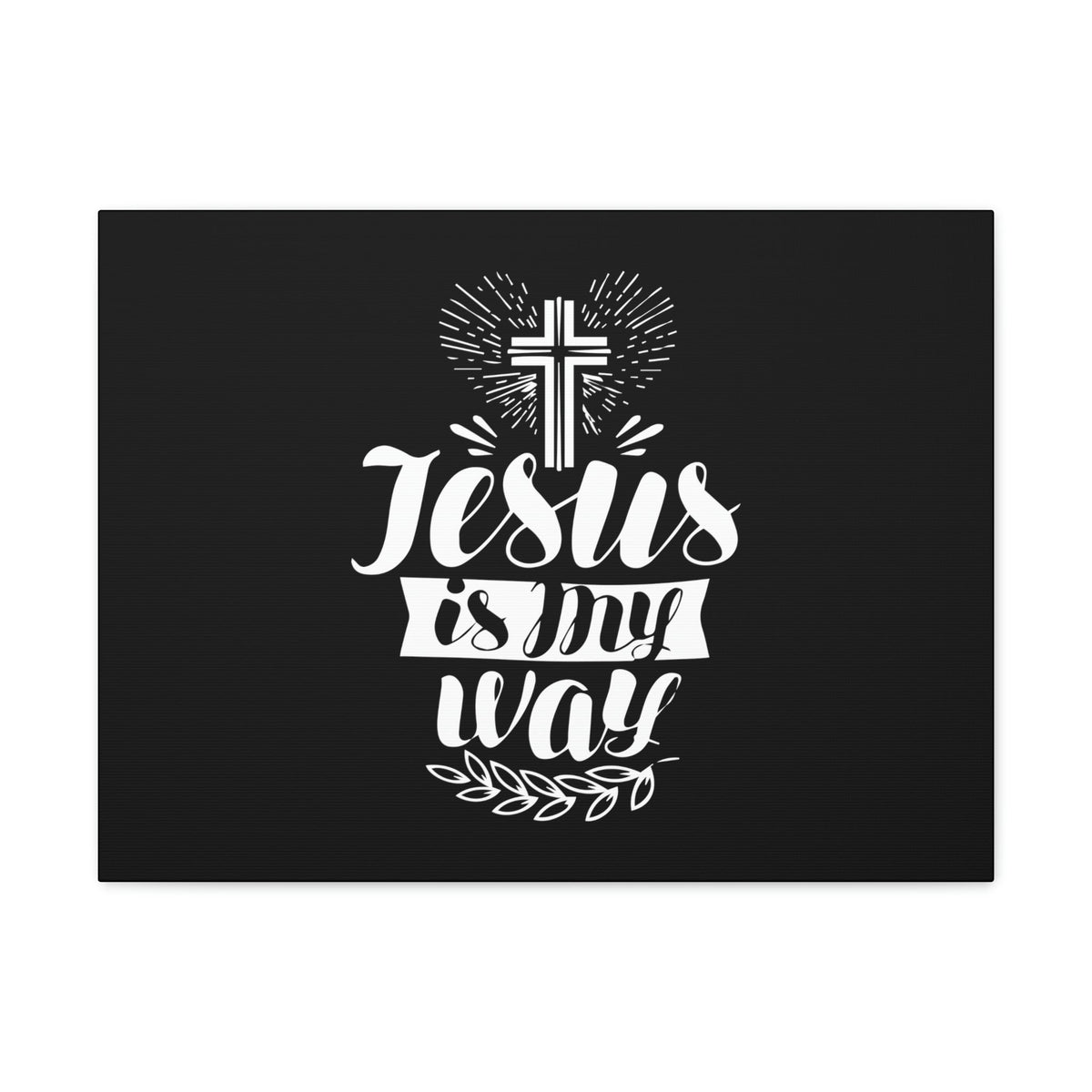 Scripture Walls Jesus Is My Way John 14:6 Cross Christian Wall Art Bible Verse Print Ready to Hang Unframed-Express Your Love Gifts