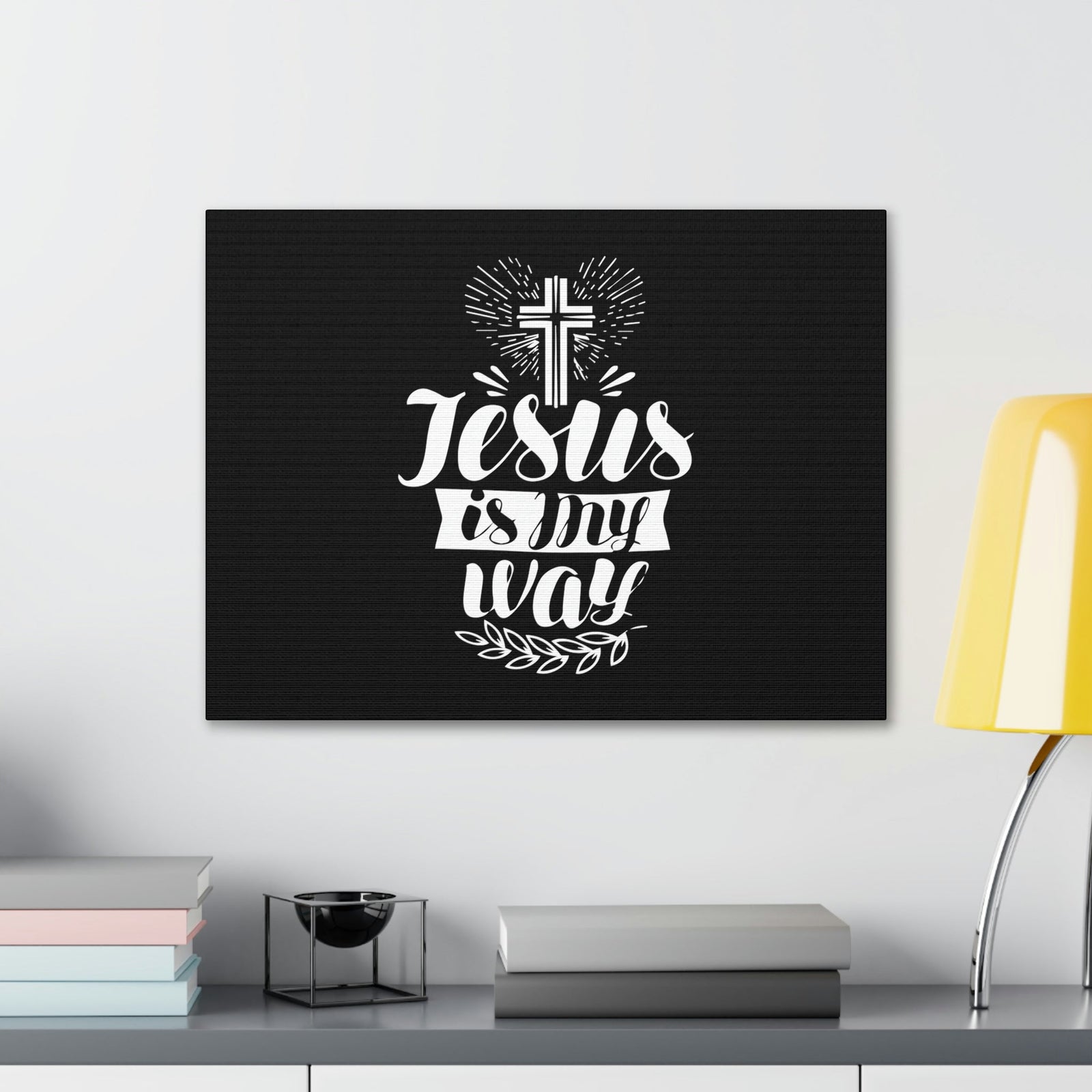 Scripture Walls Jesus Is My Way John 14:6 Cross Christian Wall Art Bible Verse Print Ready to Hang Unframed-Express Your Love Gifts