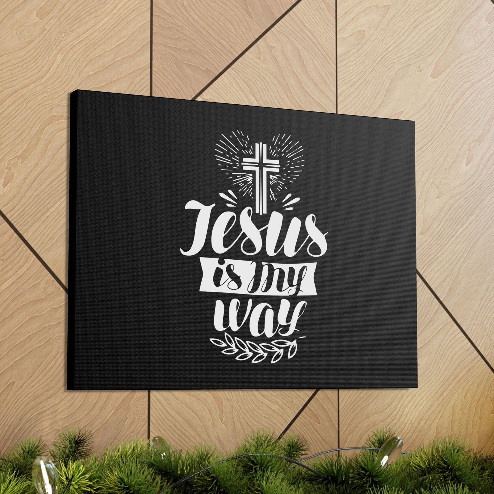 Scripture Walls Jesus Is My Way John 14:6 Cross Christian Wall Art Bible Verse Print Ready to Hang Unframed-Express Your Love Gifts