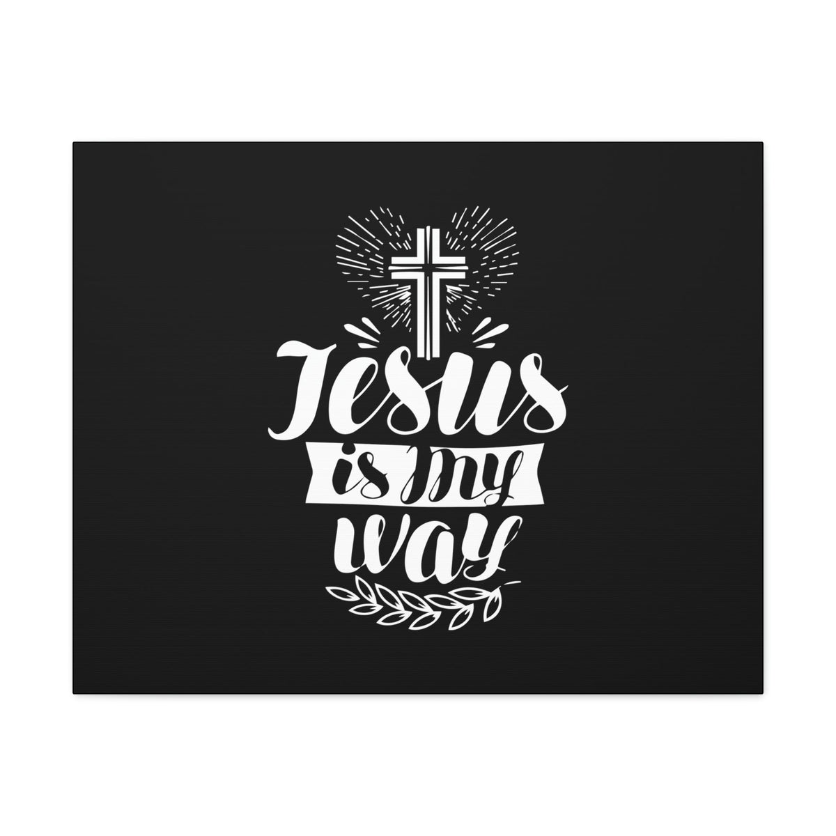 Scripture Walls Jesus Is My Way John 14:6 Cross Christian Wall Art Bible Verse Print Ready to Hang Unframed-Express Your Love Gifts