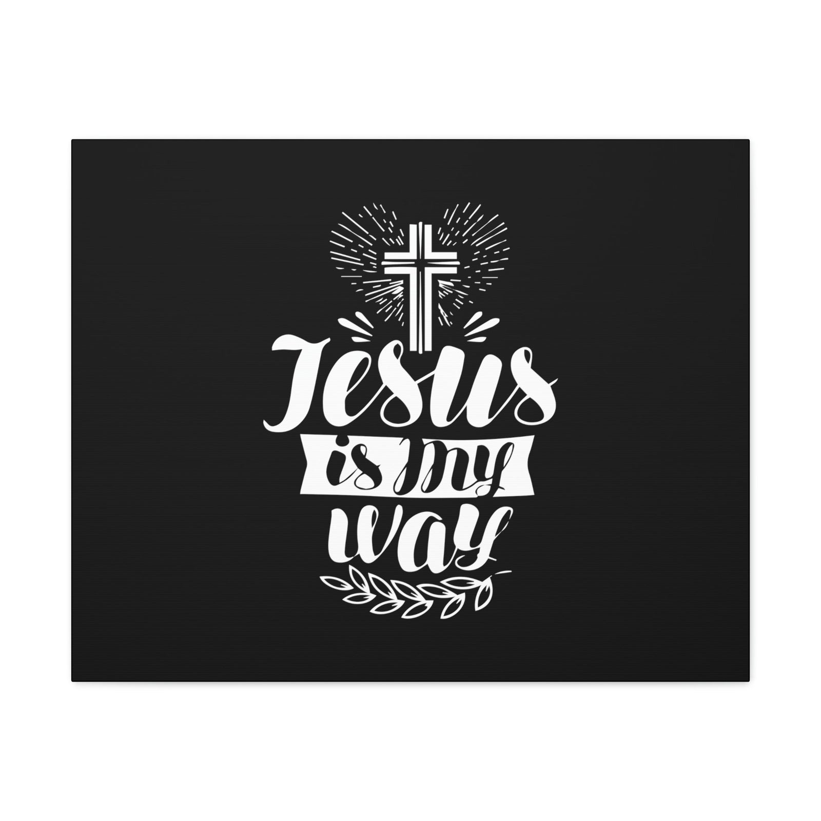 Scripture Walls Jesus Is My Way John 14:6 Cross Christian Wall Art Bible Verse Print Ready to Hang Unframed-Express Your Love Gifts