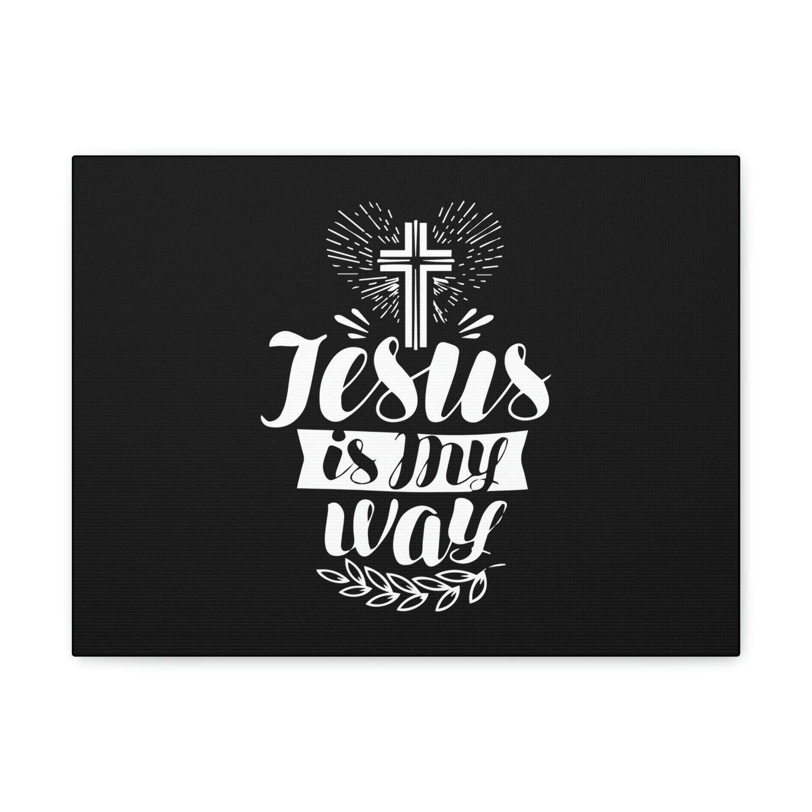 Scripture Walls Jesus Is My Way John 14:6 Cross Christian Wall Art Bible Verse Print Ready to Hang Unframed-Express Your Love Gifts