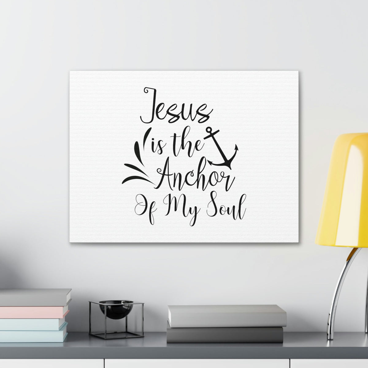 Scripture Walls Jesus is the Anchor of My Soul Hebrews 6:19 Bible Verse Canvas Christian Wall Art Ready To Hang Unframed-Express Your Love Gifts