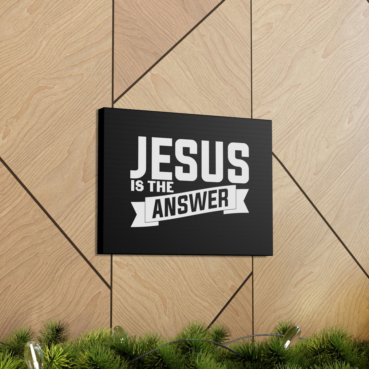 Scripture Walls Jesus Is The Answer John 14:6 Banner Christian Wall Art Bible Verse Print Ready to Hang Unframed-Express Your Love Gifts