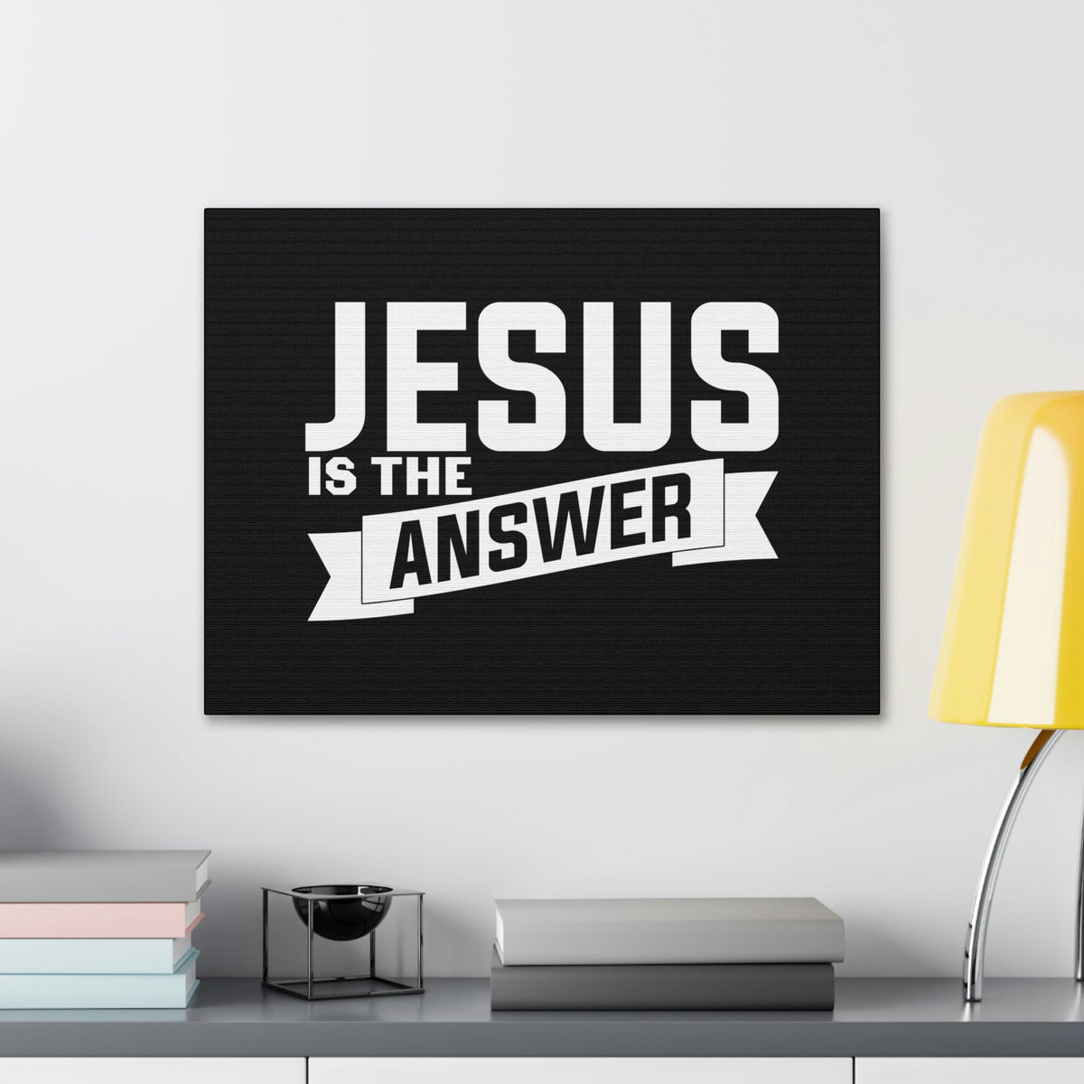 Scripture Walls Jesus Is The Answer John 14:6 Banner Christian Wall Art Bible Verse Print Ready to Hang Unframed-Express Your Love Gifts