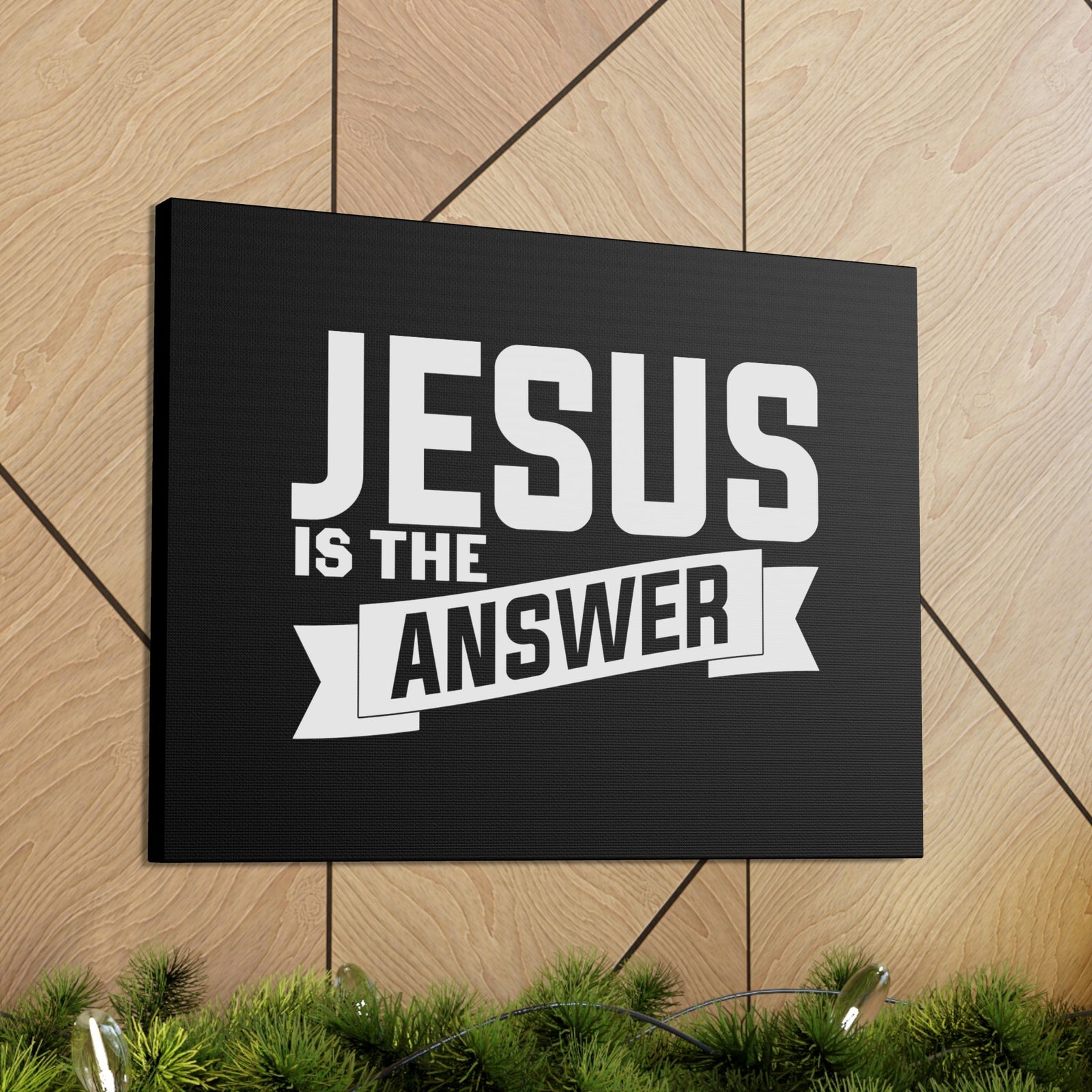 Scripture Walls Jesus Is The Answer John 14:6 Banner Christian Wall Art Bible Verse Print Ready to Hang Unframed-Express Your Love Gifts