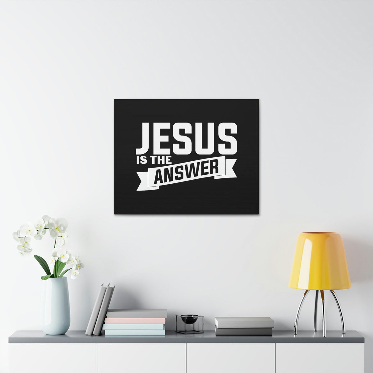 Scripture Walls Jesus Is The Answer John 14:6 Banner Christian Wall Art Bible Verse Print Ready to Hang Unframed-Express Your Love Gifts