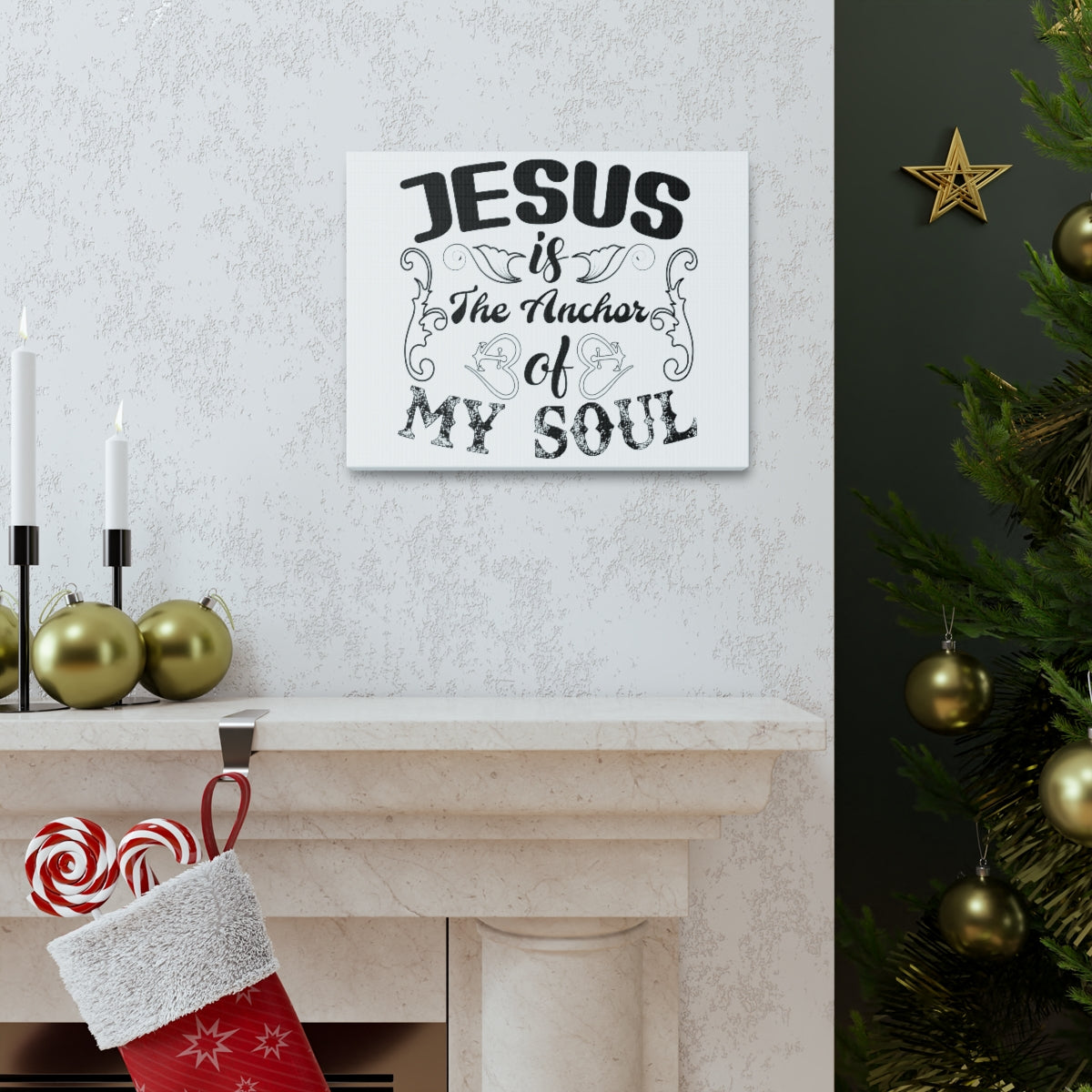 Scripture Walls Jesus Is The Psalms 25:5 Christian Wall Art Print Ready to Hang Unframed-Express Your Love Gifts